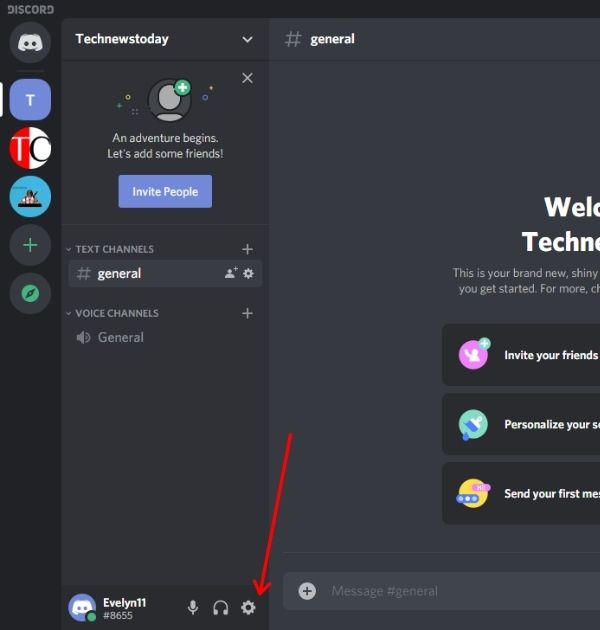 Prijavite se na svoj Discord račun s radne površine i otvorite korisničke postavke. 